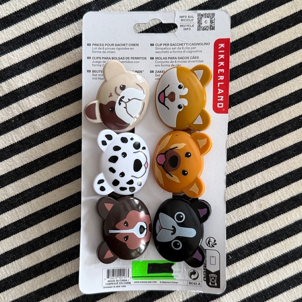 Kikkerland Doggie Bag Clips Set - Multicolor - Picture 2 of 2